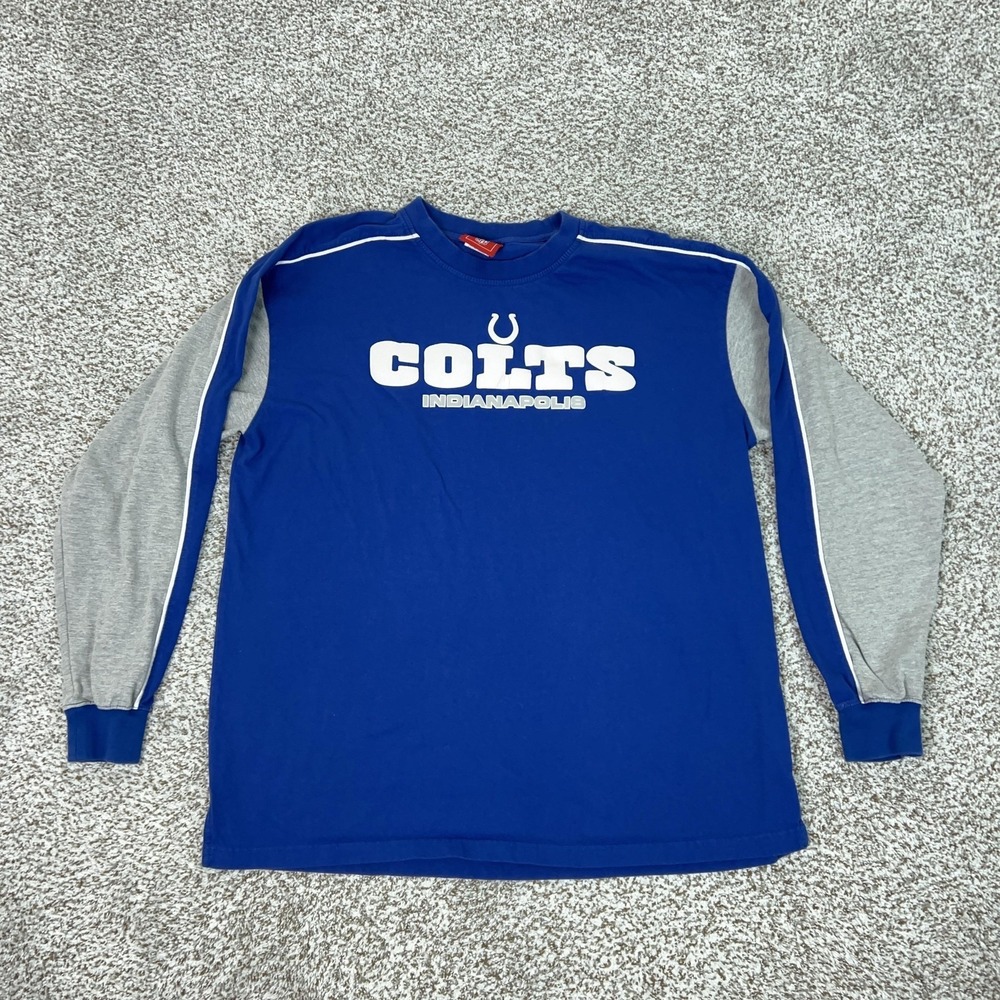 Indianapolis Colts Shirt Mens XL Blue NFL‎ Football NFL Long Sleeve Logo Top